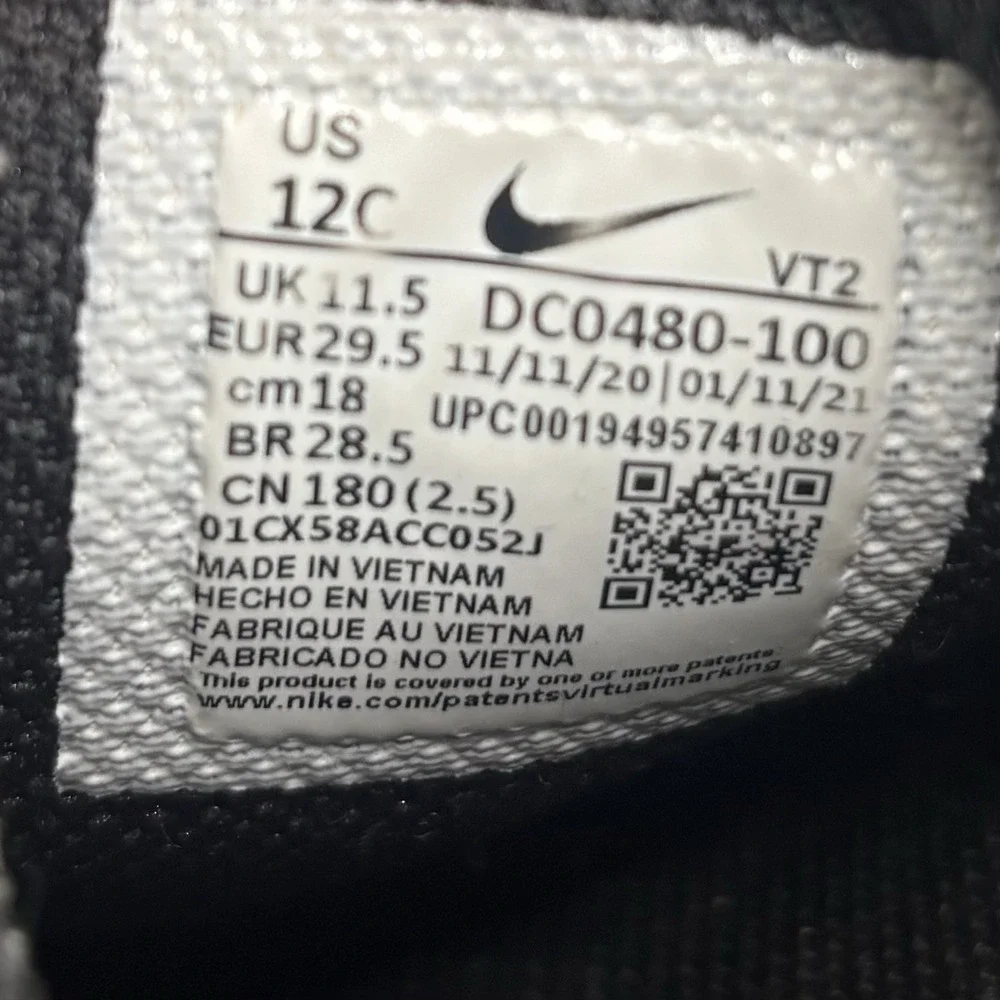 Nike Waffle‎ One Summit White Gray DC0480-100 Youth US Size 12c Sneaker Shoes